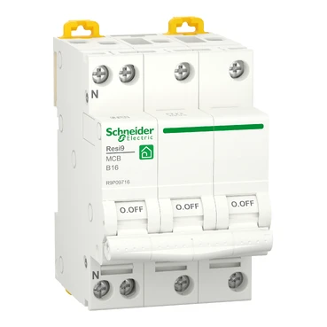 Miniatuur van Schneider Electric installatieautomaat B16 3-fase (3P+N) 6kA (R9P09716)