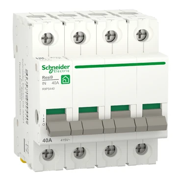 Miniatuur van Schneider Electric hoofdschakelaar 40A 3-fase (4P) 6kA (R9PS440)