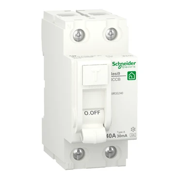 Miniatuur van Schneider Electric aardlekschakelaar 2-polig 40A 30mA type A (R9R35240)