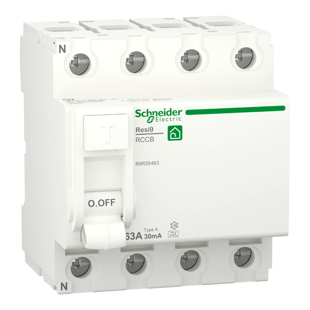Miniatuur van Schneider Electric aardlekschakelaar 63A 30mA type A 3-fase (4P) (R9R35463)