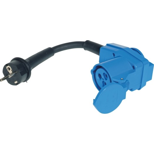 Miniatuur van SIROX CEE koppelcontactstop haaks met geaarde schuko stekker 3-polig 230V 16A (351.601-5)