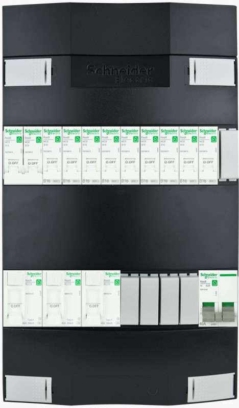 Miniatuur van Schneider groepenkast 9 groepen + fornuis 1 fase 220x380 (BxH)