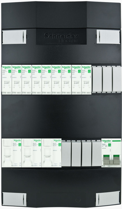 Miniatuur van SCHNEIDER groepenkast 9 groepen 1 fase 220x380 (BxH) 