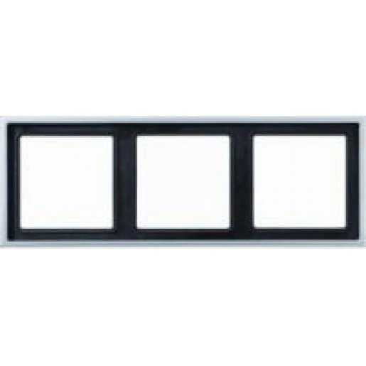 Miniatuur van JUNG afdekraam 3 voudig - LS range aluminium (AL2983)