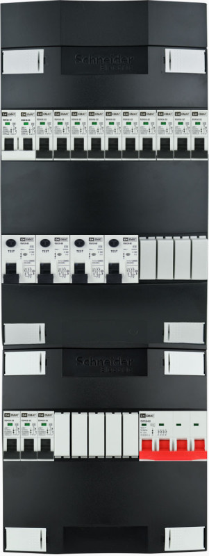 Miniatuur van EMAT Schneider groepenkast 13 groepen + fornuis 3 fase 220x600 (BxH) 