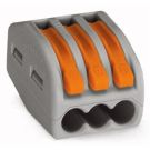 Wago lasklem 3-voudig 2,5mm2 met hendels per 50 stuks (222-413)