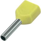 SOLAR twin adereindhuls geïsoleerd 2x6mm2 hulslengte 14mm geel - per 100 stuks (1505167)