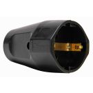 Kopp kunststof contrastekker ip20 3x1 5mm 16/250v-zwart