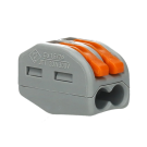 Wago lasklem 2-voudig 2,5mm2 met hendels per 50 stuks (222-412)