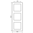 JUNG afdekraam 3 voudig - as500 crème wit (AS583)