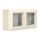 JUNG opbouwbak met afdekraam 2 voudig - as500 crème wit (AS582AW)