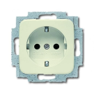 ABB Busch-Jaeger inbouw stopcontact met randaarde 1-voudig - SI crème (20 EUC-212-503)