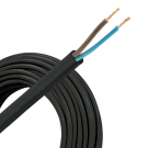 VMVL (H05VV-F) kabel 2x1mm2 zwart per rol 100 meter