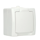 Kopp NAUTIC stopcontact ip44 met randaarde 1-voudig opbouw wit