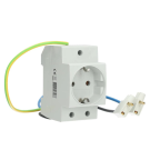 EMAT stopcontact met randaarde DIN-rail (E10124S)
