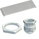 Hager Vision invoerstuk onder 3x wartel M25/32 incl.1x wartel en moer M25 (VKG79T-M25 wartelset)