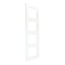 EMhub Quadro55 (by Kopp) afdekraam 4-voudig - zuiver wit mat (4088051)