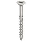 Heco spaanplaatschroeven TX20 met RVS A2 platkop 5.0x100mm - deeldraad per 100 stuks (61798)