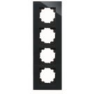 Kopp HK07 afdekraam glas 4-voudig zwart (406605001)