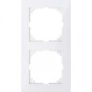 Merten M-Pure 2-voudig afdekraam - polarwit glanzend (MEG4020-3619)