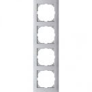 Schneider-Merten M-Pure 4-voudig afdekraam - aluminium (MEG4040-3660)