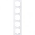 Schneider-Merten M-Pure 5-voudig afdekraam - polarwit glanzend (MEG4050-3619)