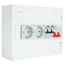 EMAT PV-verdeler 2x B16 alamat met 2x WCD en hoofdschakelaar (PV0007)