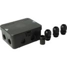 ATTEMA aftakdoos IP65 M20 met wartels zwart (AK2-M20)