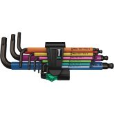 Wera inbussleutelset stiftsleutel haaks met kogelkop Hex-Plus-Multicolour 1,5-10mm - 9-delig (05073593001)