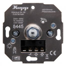 vergelijking Door bossen Kopp sokkel LED dimmer met drukschakelaar RC 3-50W (844500001) | Groepenkastbestellen vergelijking Door bossen Kopp sokkel LED dimmer met drukschakelaar RC 3-50W (844500001) | Groepenkastbestellen