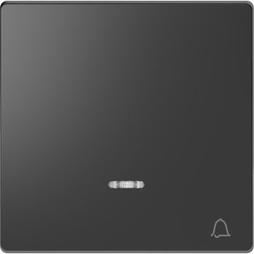 Schneider-Merten D Life wisselwip met controlevenster met opdruk 'bel' - antraciet (MTN3325-6034)