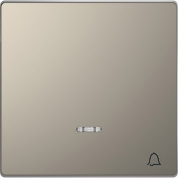 Schneider-Merten D Life wip met controlevenster met opdruk 'bel' - nikkel metellic (MTN3325-6050)