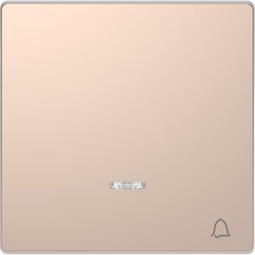 Schneider-Merten D Life wisselwip met controlevenster met opdruk &#039;bel&#039; - champagne metallic (MTN3325-6051)