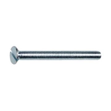 Hoenderdaal metaalschroef M3x25mm sleuf verzinkt platte kop DIN963 voldraad - 200 stuks (1601.01.13101)