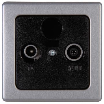 Kopp VISION contactdoos tv/fm inbouw staal