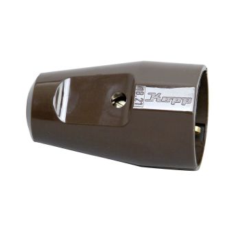 Kopp kunststof contrastekker ip20 3x1 5mm 16/250v-bruin per 10 stuks