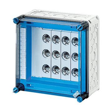 Hensel Mi 3274 zekeringkast 25A 5-polig railsysteem 400A 4x zekeringshouder