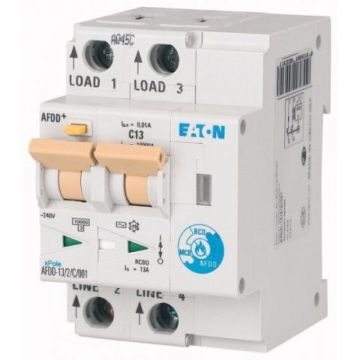 Eaton vlamboogdetectie 13A 2P C-kar 10mA direct (AFDD-13/2/C/001-A)