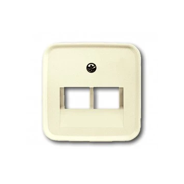 ABB Busch-Jaeger centraalplaat 2 x UAE schuin -- SI creme (1803-02-212)