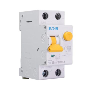 Eaton aardlekautomaat 1-polig+nul 25A B-kar 30mA (PKN6-25/1N/B/003-A-MW)