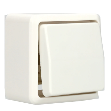 JUNG AP600 opbouw wisselschakelaar 10A 250V - alpin wit (606 A WW)