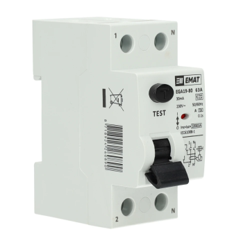 EMAT aardlekschakelaar 63A 30mA type A 1-fase (2P) (85002001)