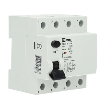 EMAT aardlekschakelaar 63A 30mA type A 3-fase (4P) (85002005)