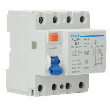 Chint aardlekschakelaar 63A 30mA type B 3-fase (4P) (2015TB63)