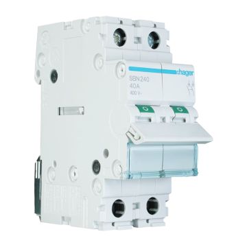 Hager hoofdschakelaar 2-polig 40A (SBN240)