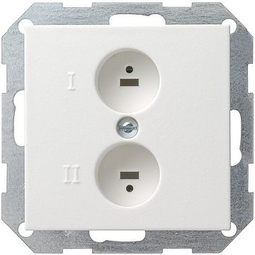 Gira luidsprekercontactdoos - Systeem 55 zuiver wit mat (040227)