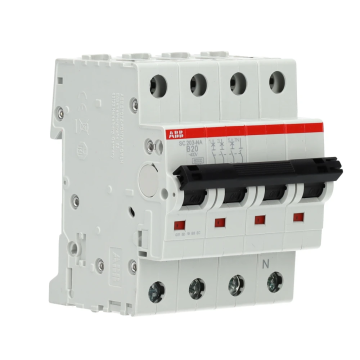 ABB Componenten installatieautomaat B20 3-fase (3P+N) 6kA (2CDS253120R0205)