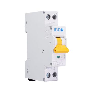 Eaton installatieautomaat 1-polig+nul 25A C-kar (PLN6-C25/1N-MW)