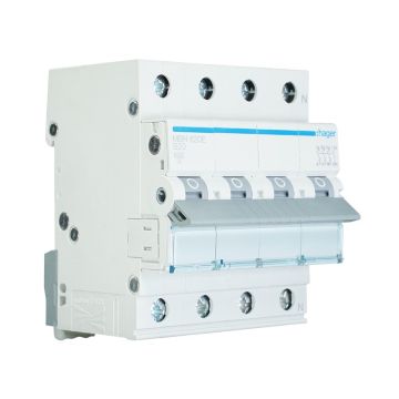 Hager installatieautomaat B20 3-fase (3P+N) 6kA (MBN620E)