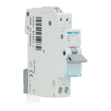 Hager installatieautomaat uitbreidingsset 1-polig+nul 16A B-kar Quickconnect (VKS01SG)